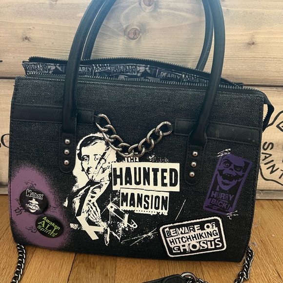 Loungefly Disney Parks Haunted Mansion purse - crossbody bag. Good cond. - Picture 2 of 3